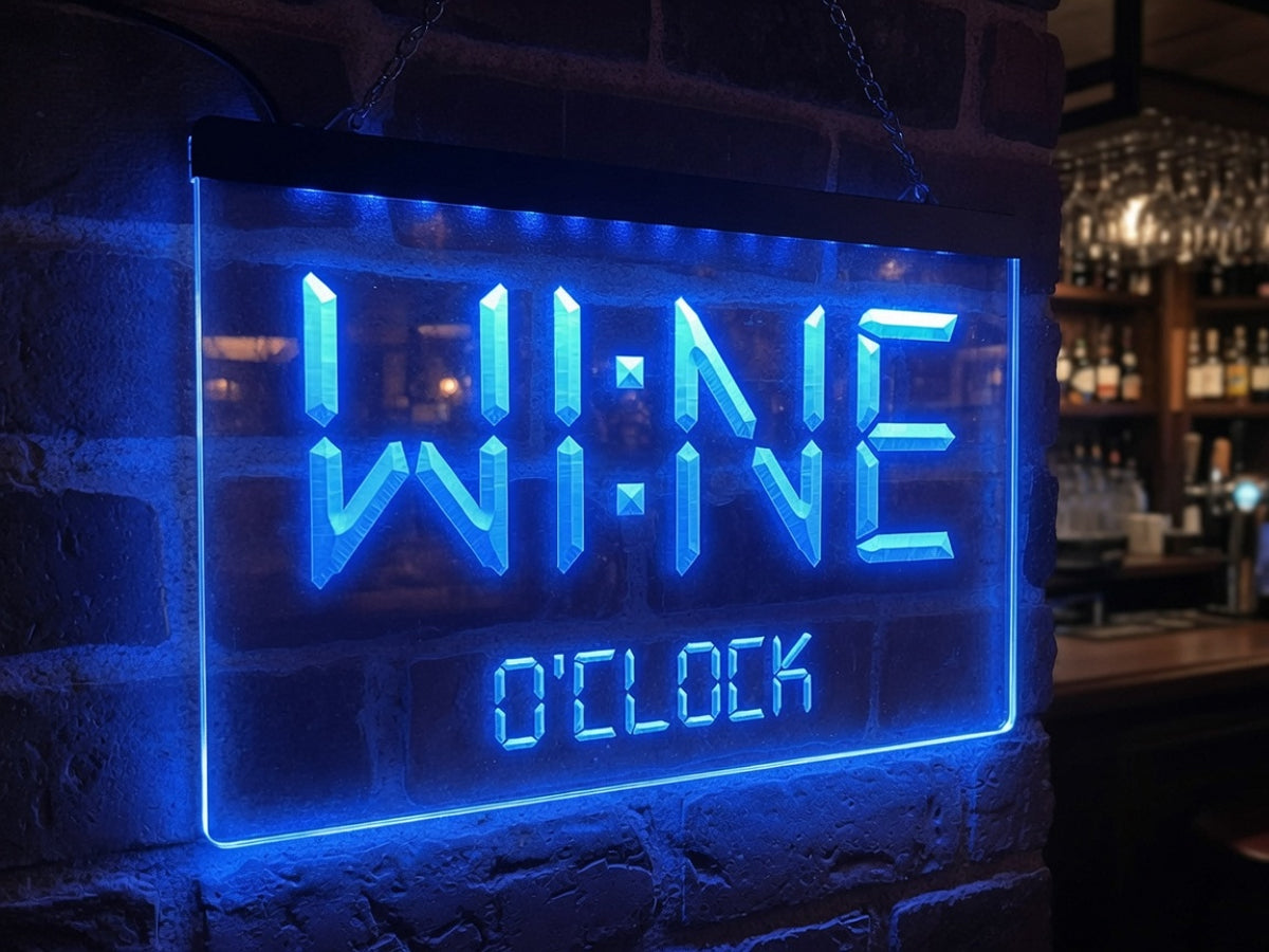 Wine O'clock Illuminated Sign