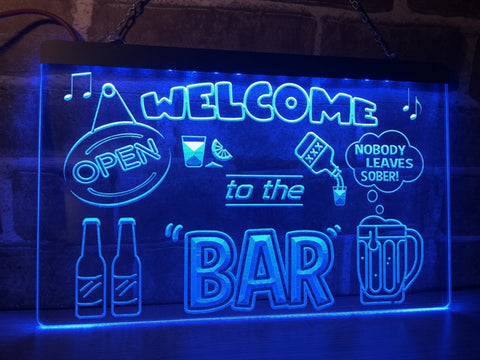 Image of Welcome to the Bar Illuminated Sign