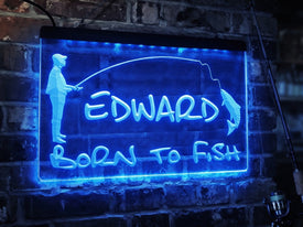 Born to Fish Personalized illuminated Sign