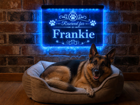 Image of Personalized Reserved For Dog LED Neon Sign