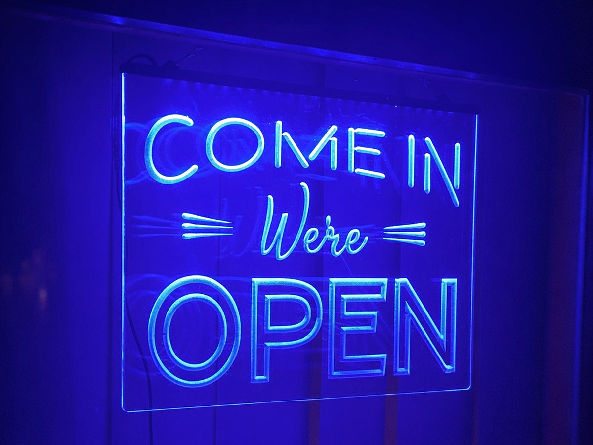 Come in We're Open Illuminated LED Neon Sign
