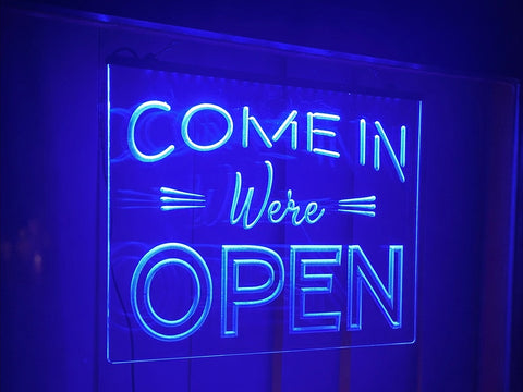 Image of Come in We're Open Illuminated LED Neon Sign