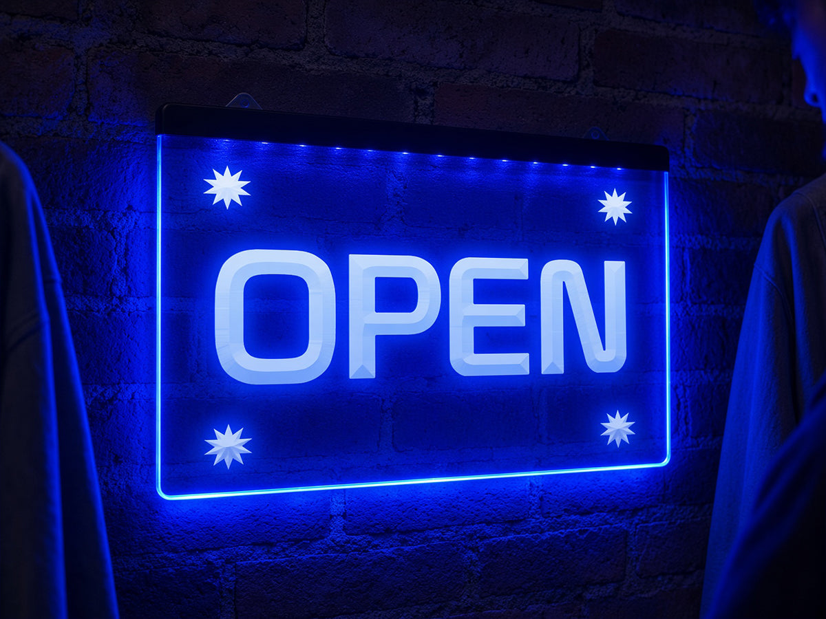 Open Illuminated Sign