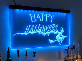 Happy Halloween Witch Illuminated Sign
