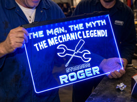 The Mechanic Legend Personalized Illuminated Sign