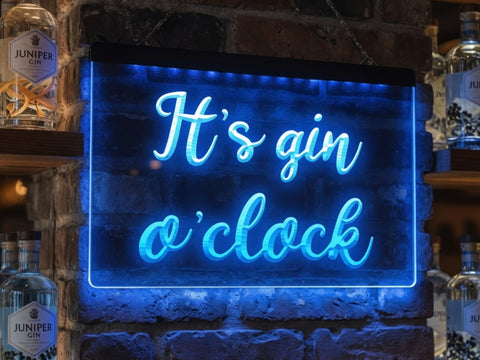 Image of It's Gin O'clock Illuminated Sign