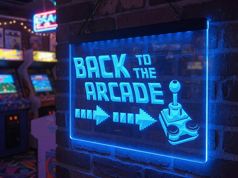 Image of Back To The Arcade Illuminated Sign
