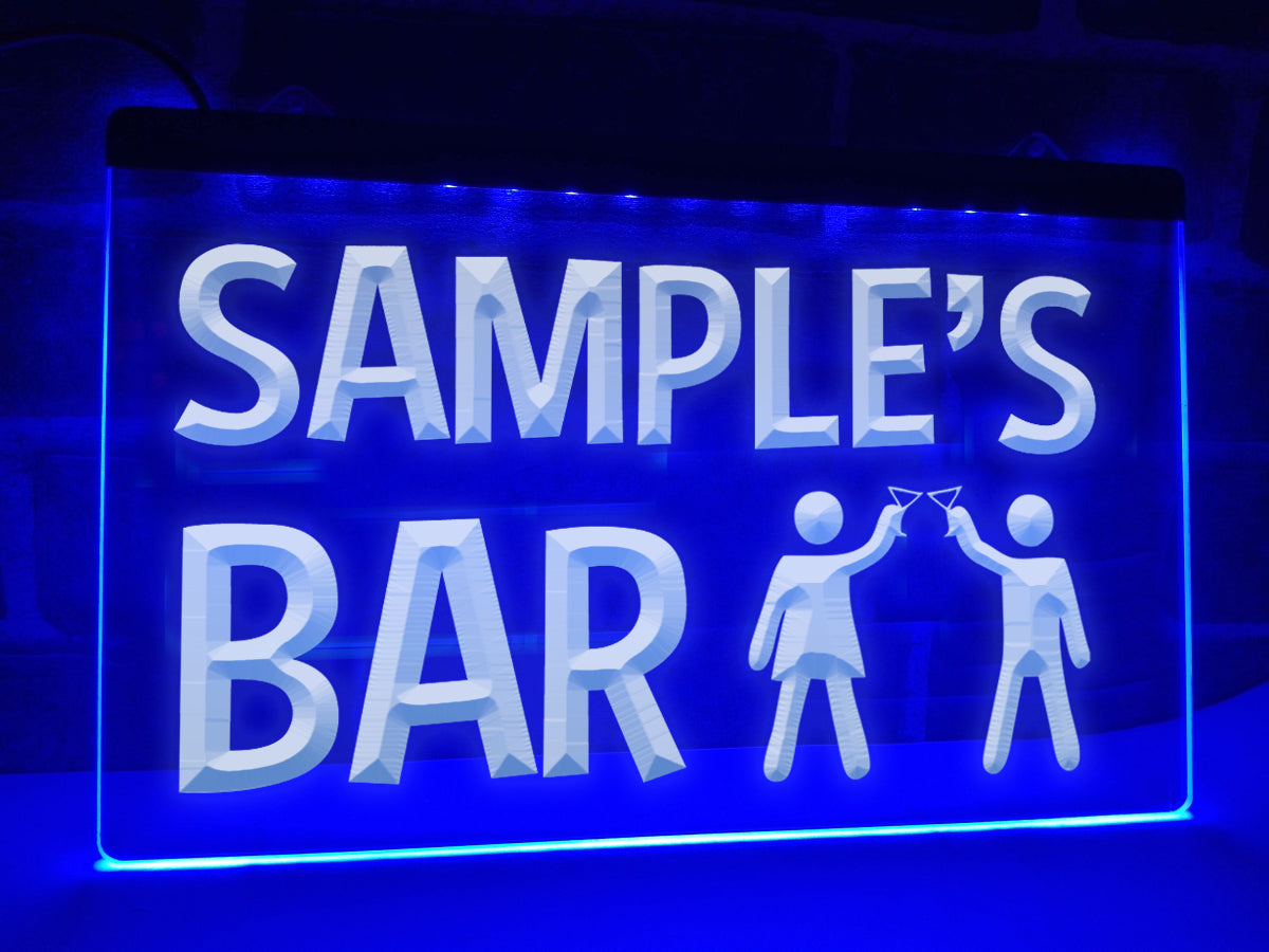 Cheers Bar Personalized Illuminated Sign