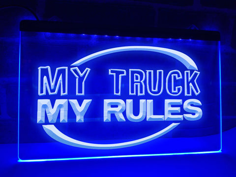 Image of My Truck My Rules Illuminated Sign