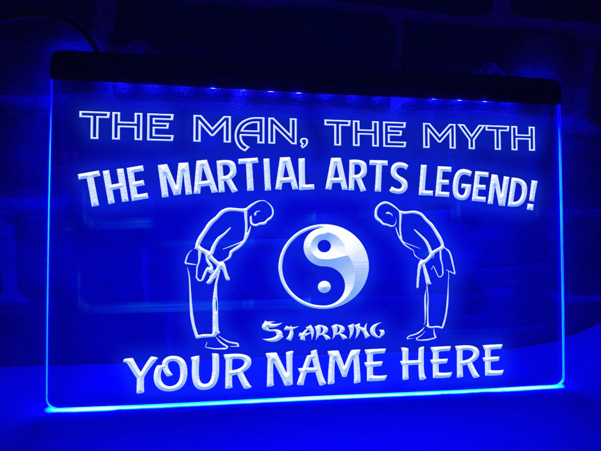 The Martial Arts Legend Personalized Illuminated Sign