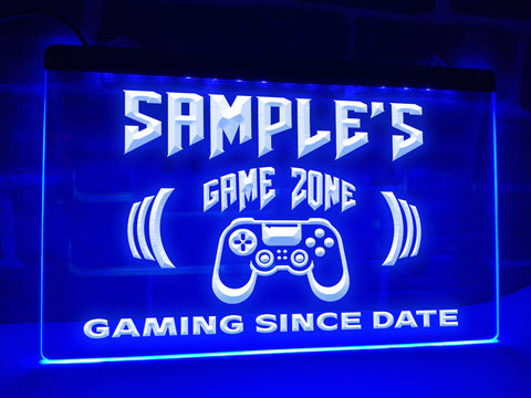 Image of Personalized Game Zone Illuminated LED Neon Sign