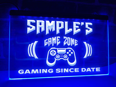 Personalized Game Zone Illuminated LED Neon Sign