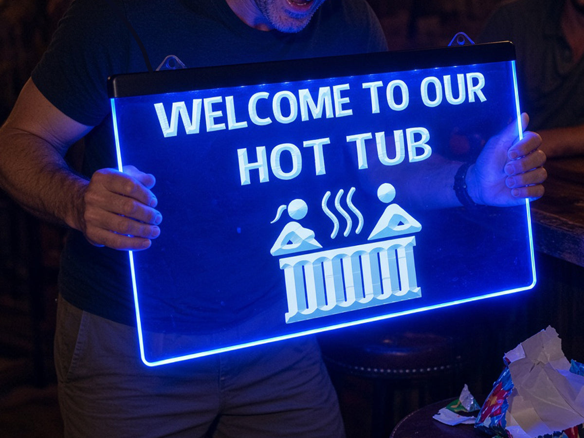 Welcome to our Hot Tub Illuminated Sign
