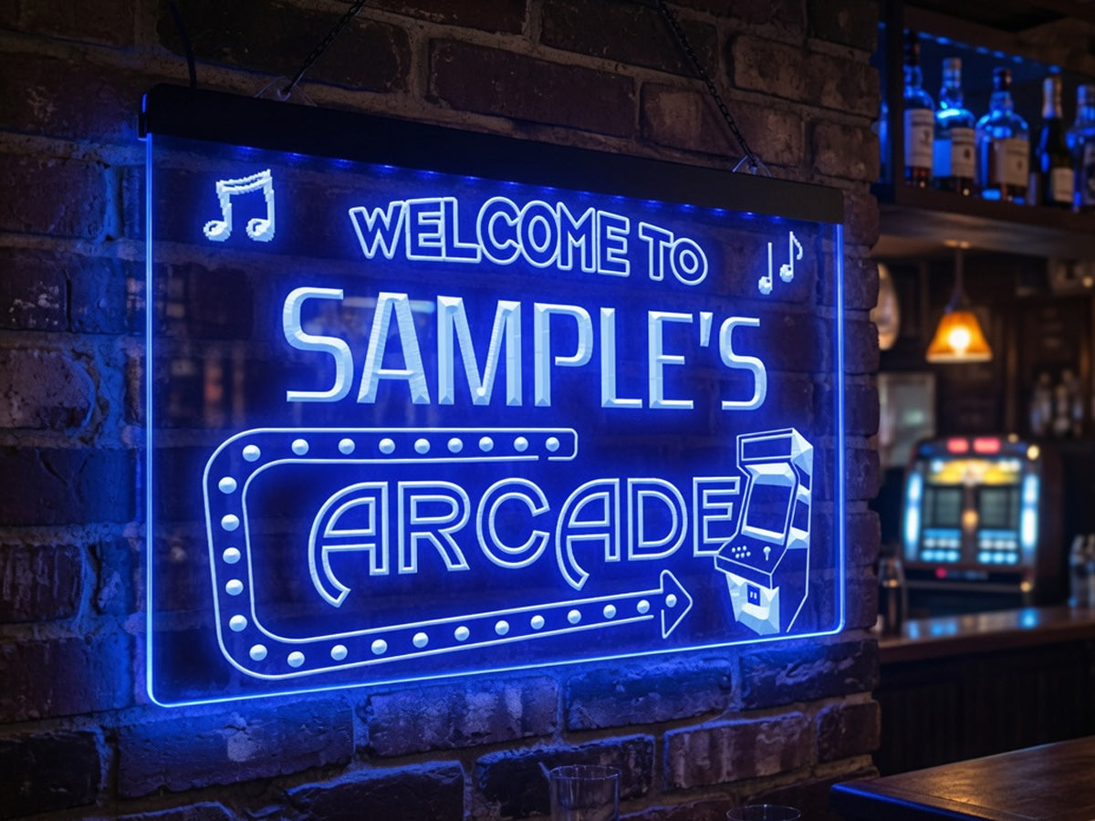 Welcome To My Arcade Personalized Illuminated Sign