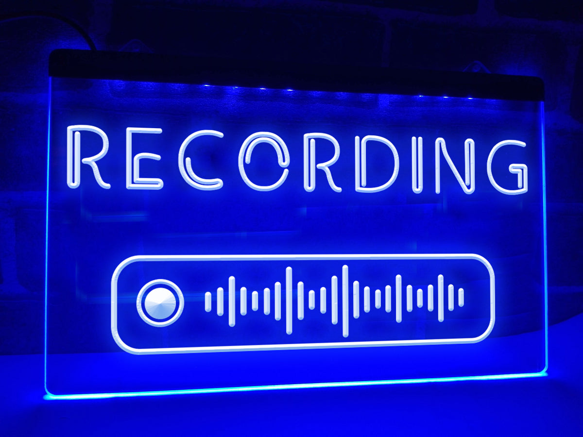 Recording LED Neon Illuminated Sign