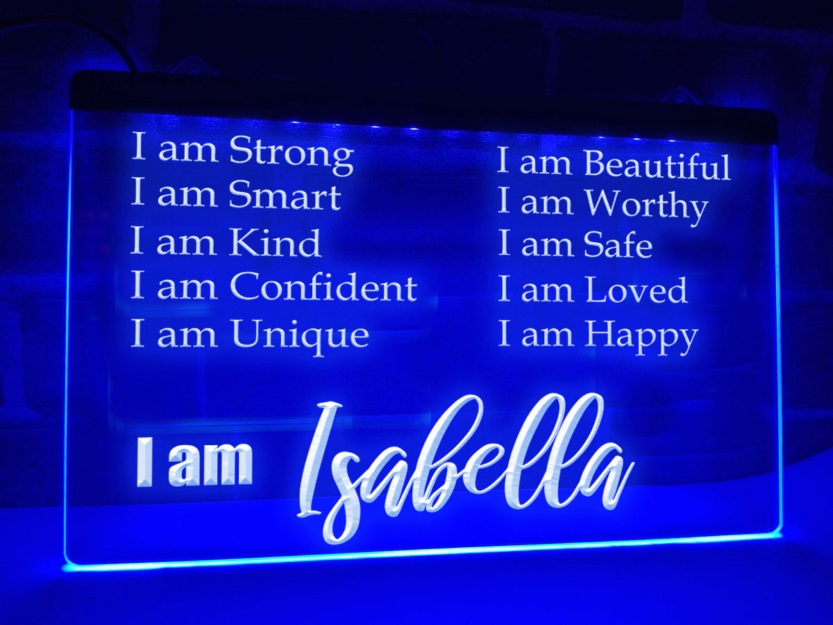 Positive Affirmations Personalized LED Neon Sign