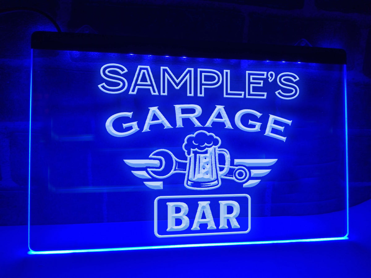 Garage Bar Personalized LED Neon Sign