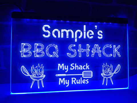 Image of BBQ Shack Personalized Illuminated LED Neon Sign