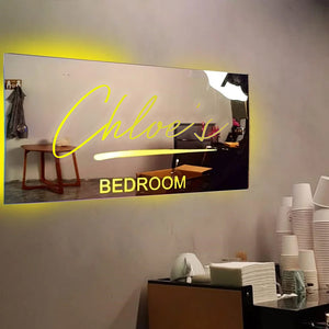 Personalized Bedroom Name LED Neon Mirror