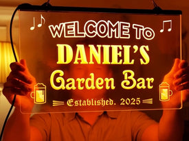 Garden Bar Personalized Illuminated LED Neon Sign
