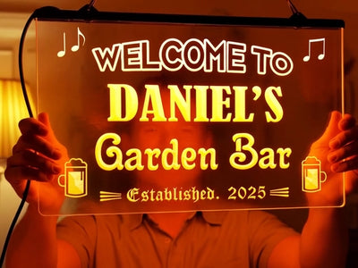 Garden Bar Personalized Illuminated LED Neon Sign