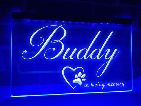 Image of In Loving Memory of Pet Illuminated LED Neon Sign