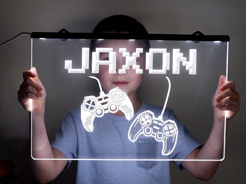 Image of Game Controllers Personalized Illuminated Sign