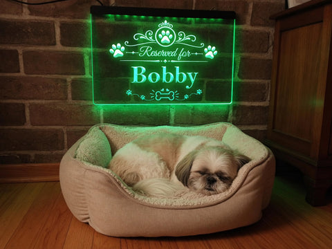 Image of Personalized Reserved For Dog LED Neon Sign