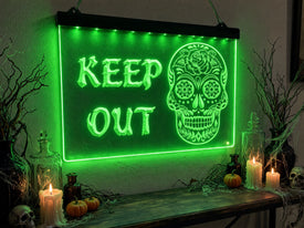 Keep Out Illuminated Sign