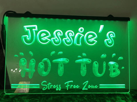 Image of Hot Tub Personalized Illuminated Sign
