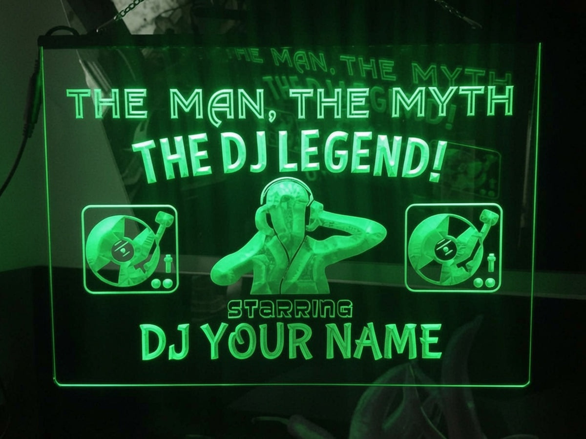 The DJ Legend Personalized Illuminated Sign