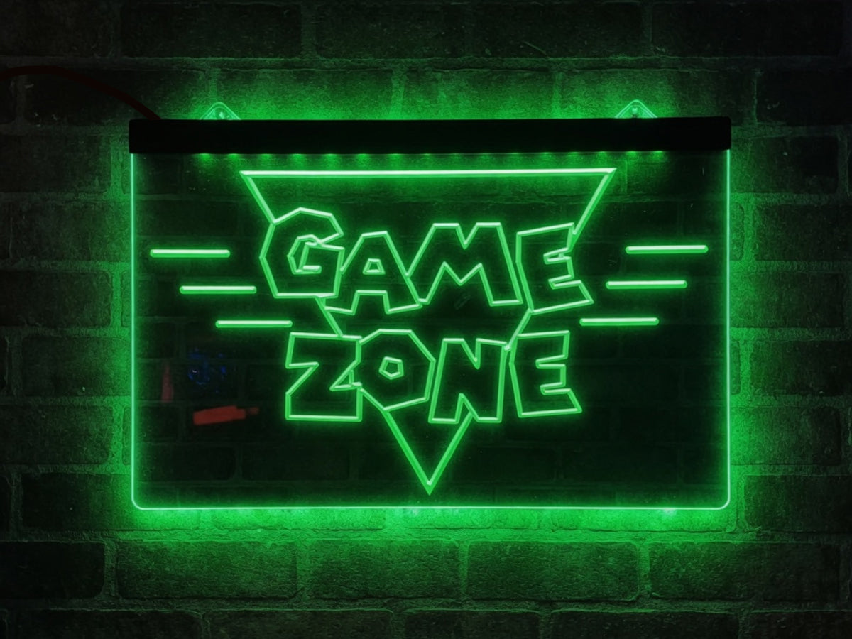 Retro Game Zone Illuminated Sign