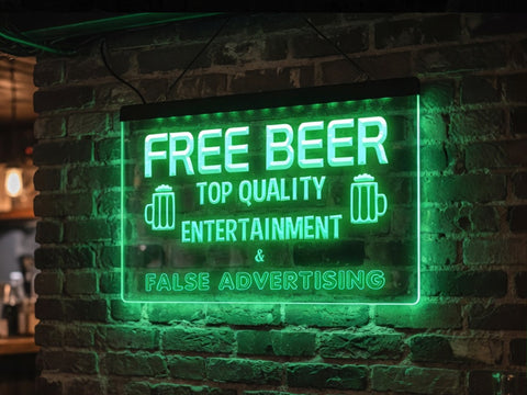 Image of Free Beer Funny Illuminated Sign
