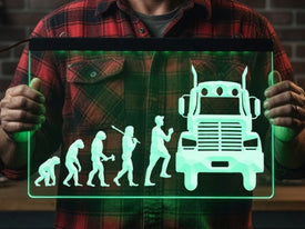 Trucker Evolution Illuminated Sign