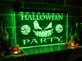 Halloween Party Illuminated Sign