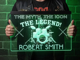 Drummer Legend Personalized Illuminated Sign