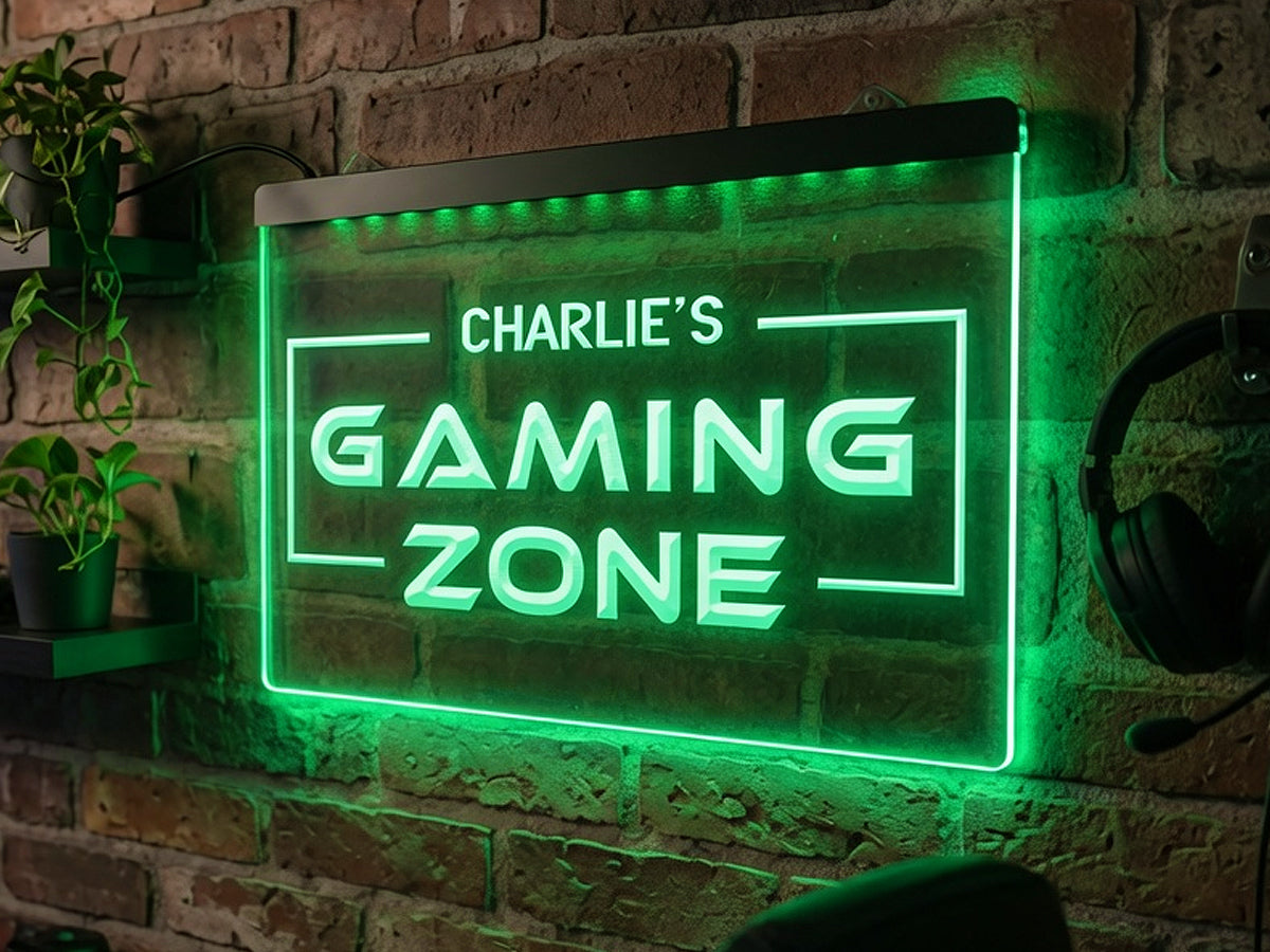 Gaming Zone Personalized Illuminated Sign