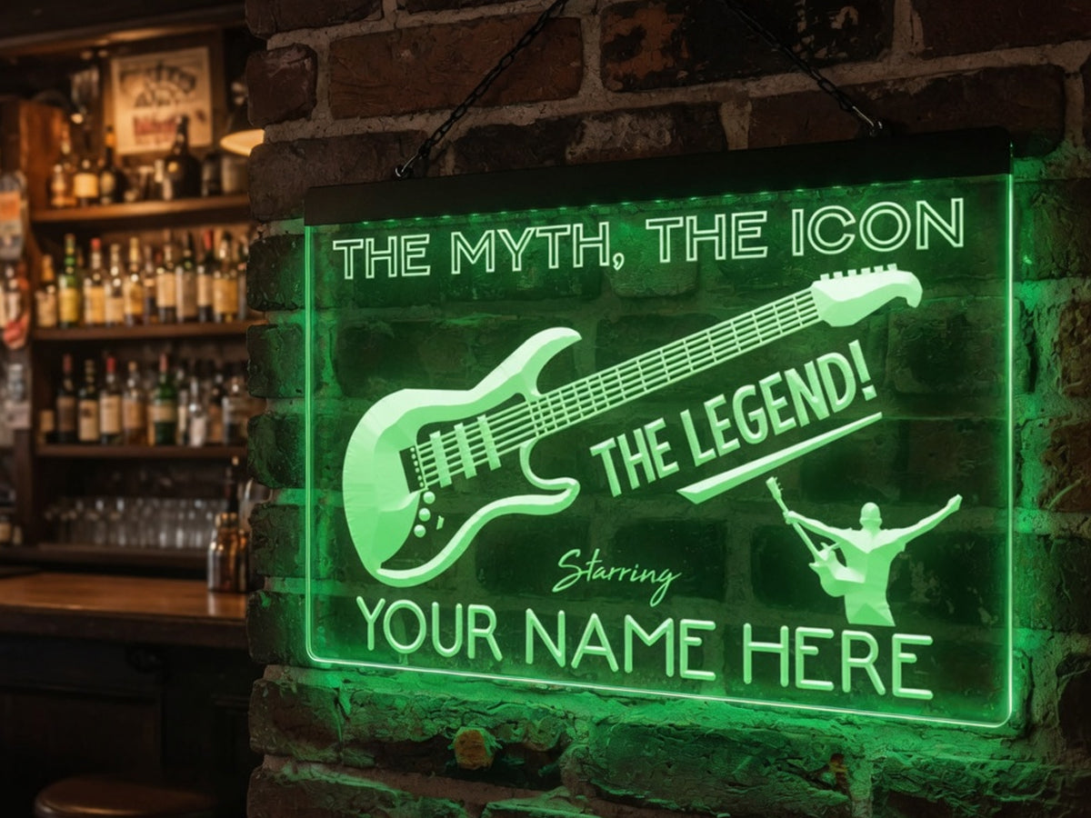 Guitar Legend Personalized Illuminated Sign