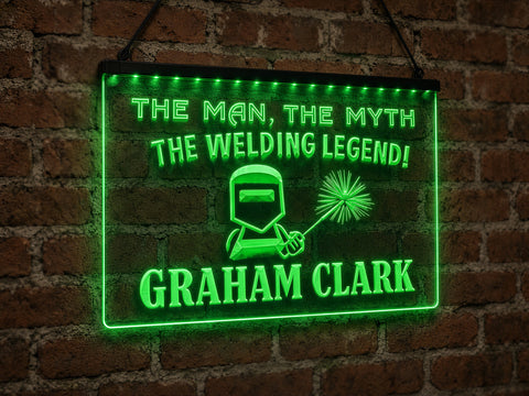 Image of Welding Legend Personalized Illuminated Sign