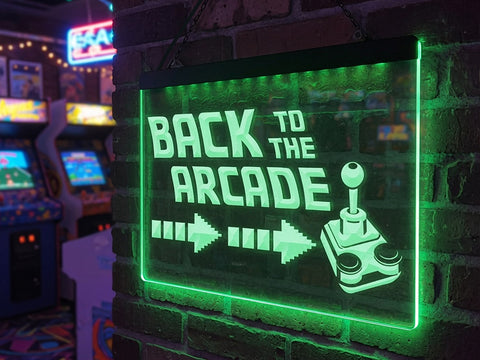 Image of Back To The Arcade Illuminated Sign