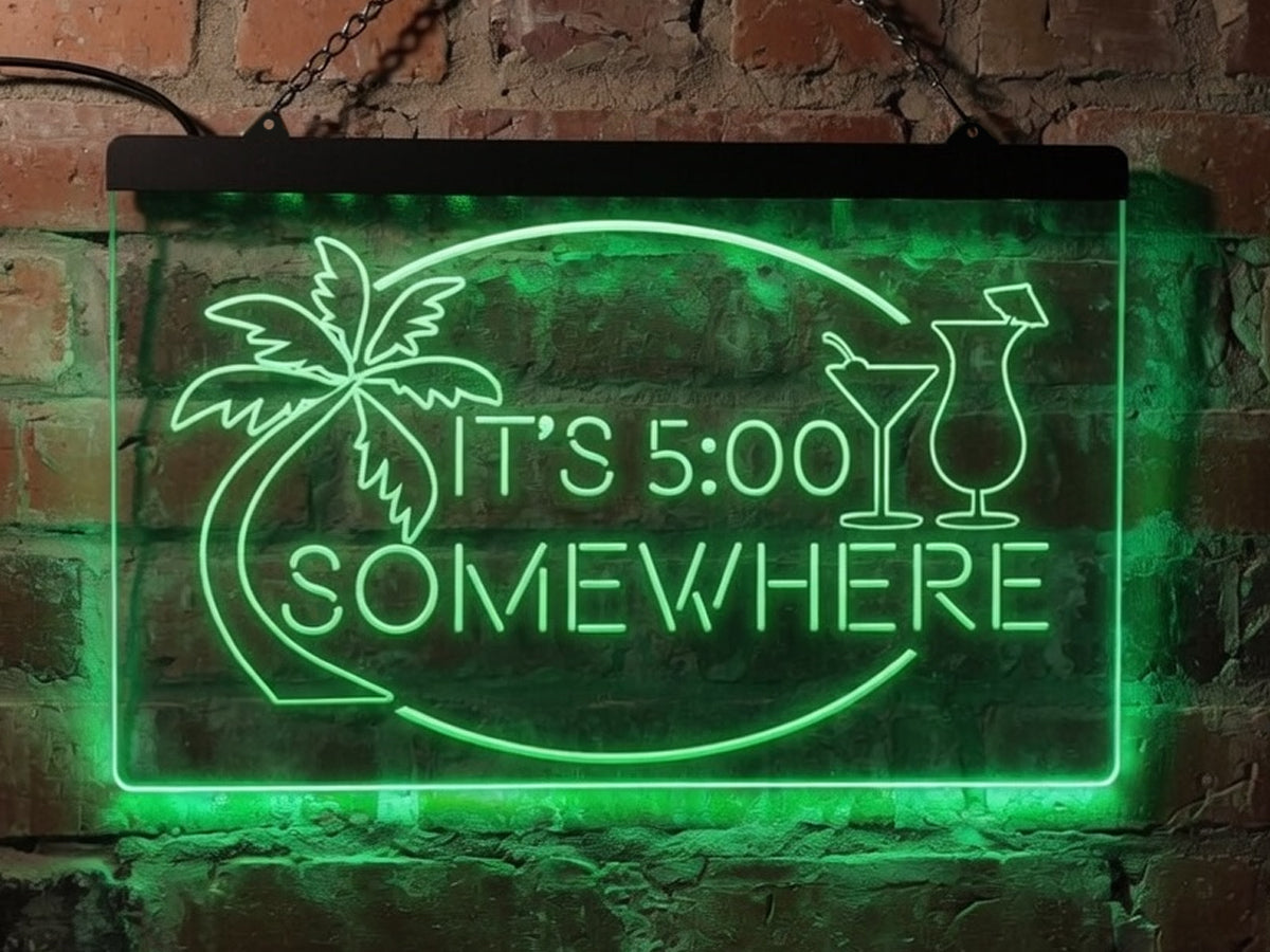 It's 5:00 Somewhere Illuminated Bar Sign