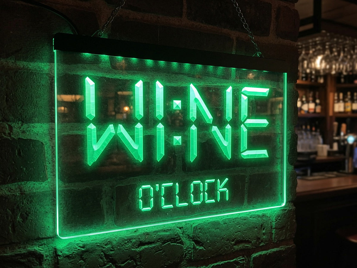Wine O'clock Illuminated Sign