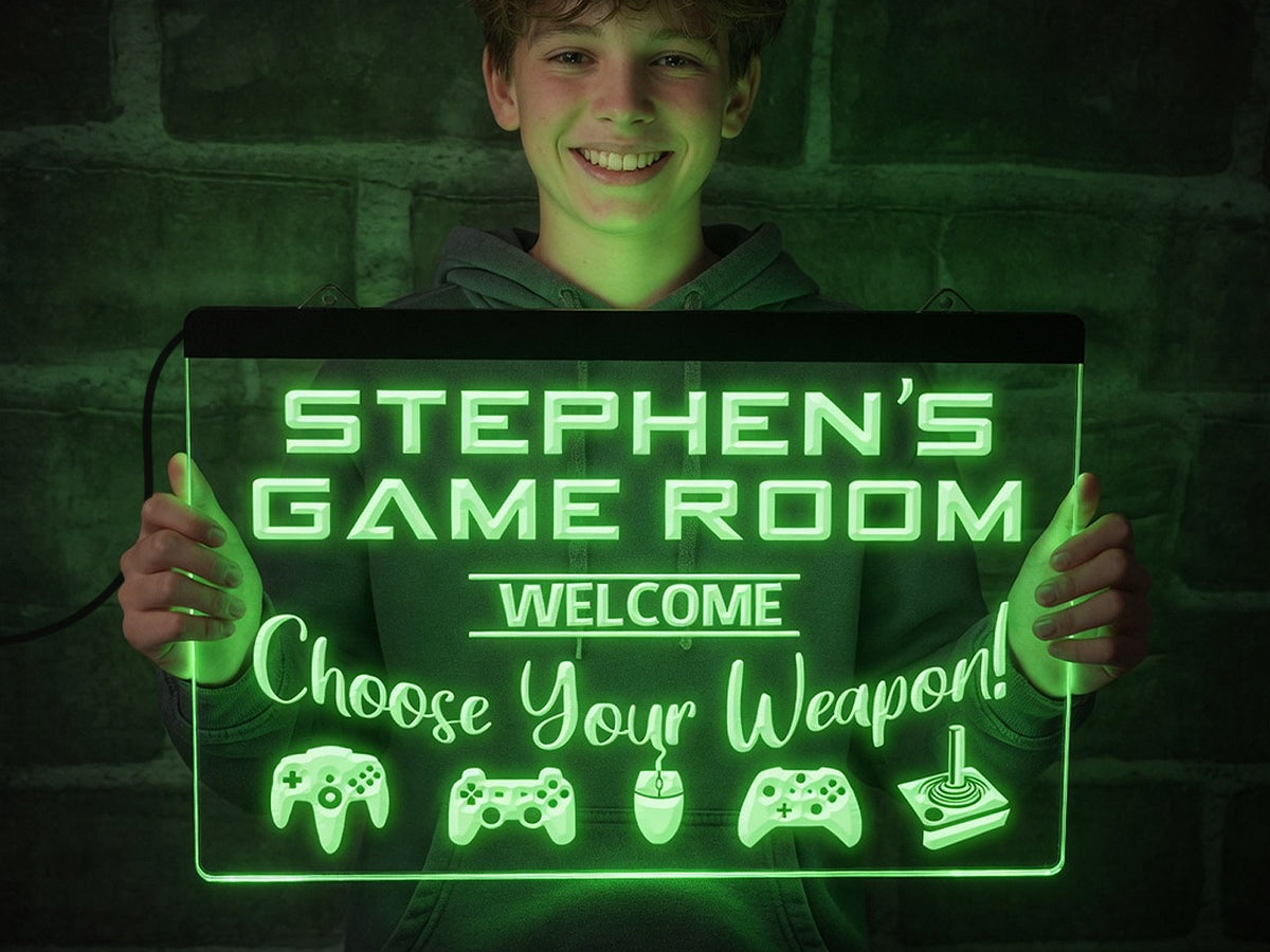 Game Room Personalized Illuminated Sign