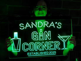 Gin Corner Personalized Illuminated Sign