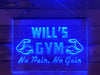 No Pain, No Gain Personalized Illuminated Gym Sign