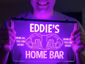 Home Bar Personalized Illuminated LED Neon Sign