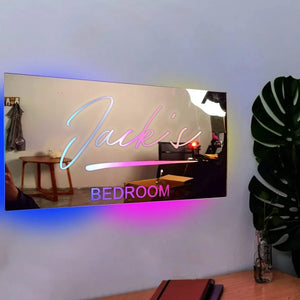 Personalized Bedroom Name LED Neon Mirror