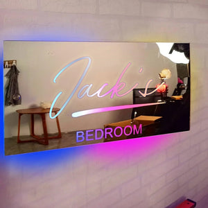 Personalized Bedroom Name LED Neon Mirror