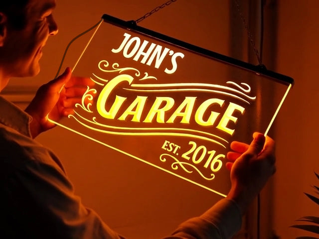 Personalized Garage Illuminated Sign