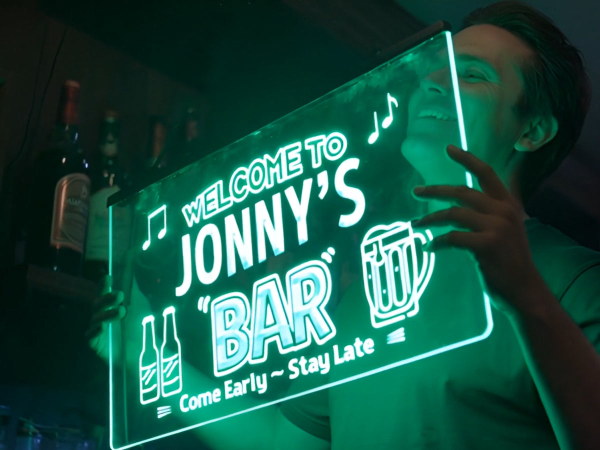 Welcome to My Bar Personalized Illuminated LED Neon Sign